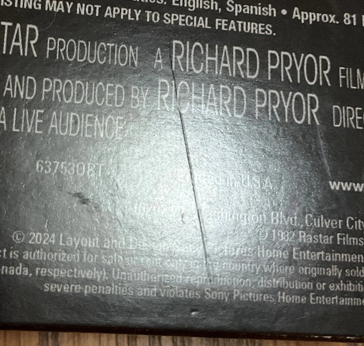 Richard Pryor: Live On The Sunset Strip (4K UHD) w/SLIP USED - Image 7