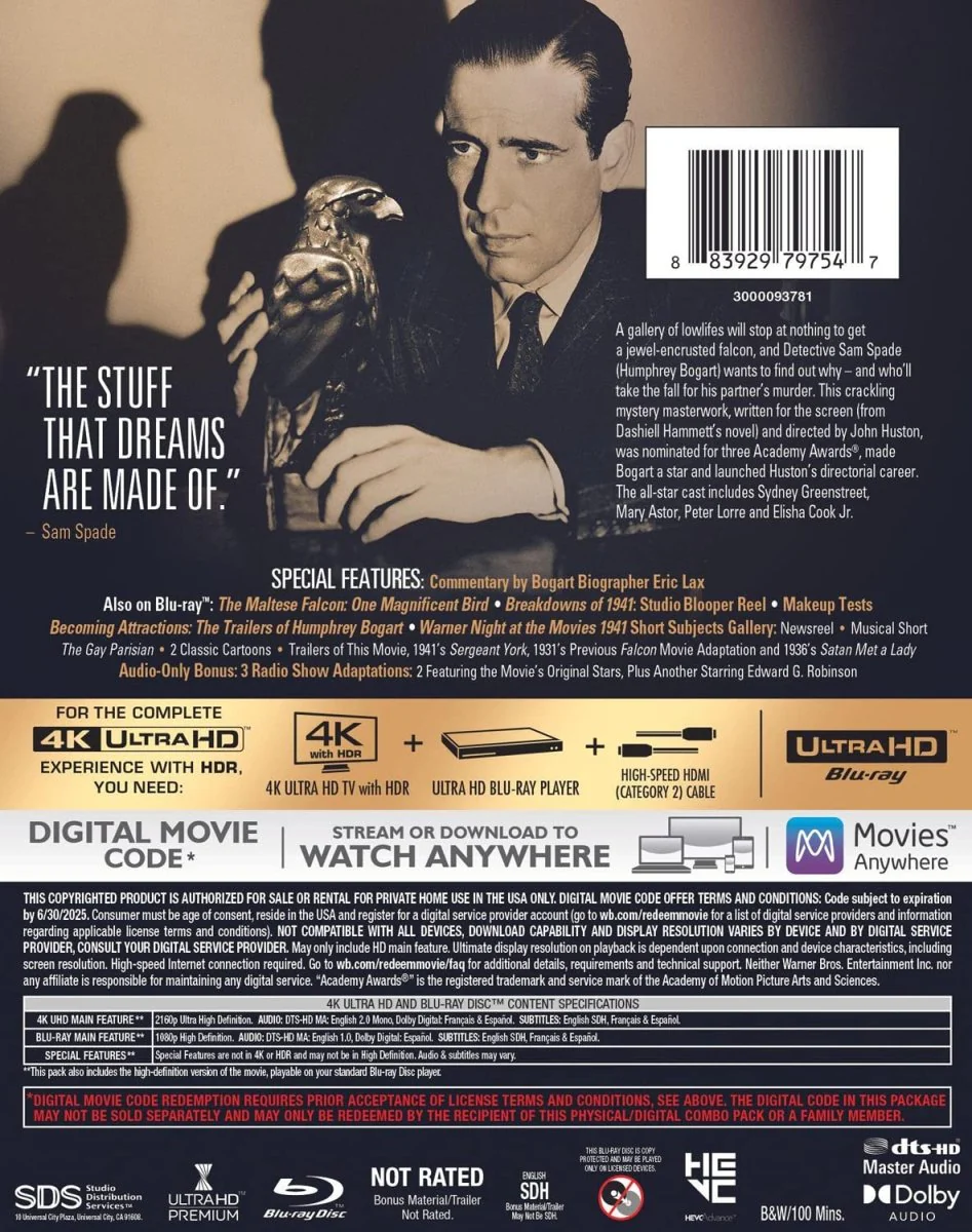 The Maltese Falcon (4K UHD) - Image 2